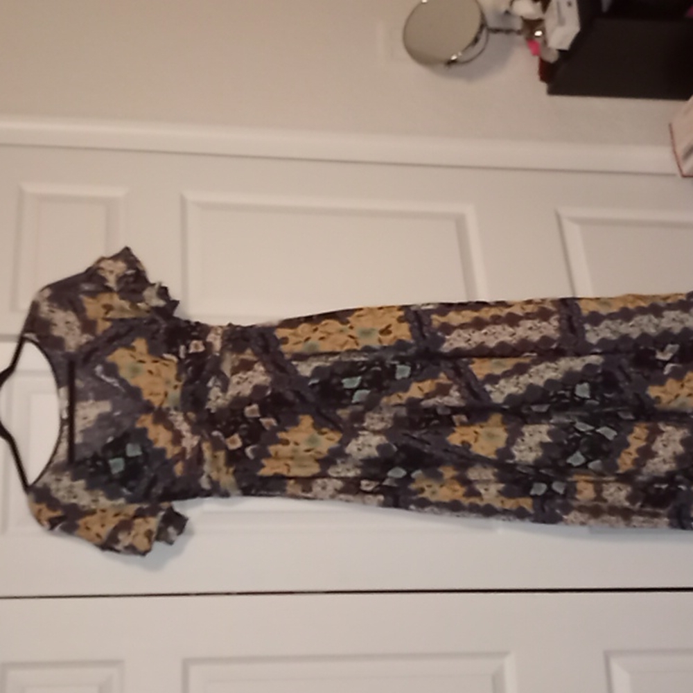 Able the Lable patchwork full skirted boho dress